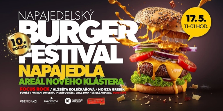 Napajedelský Burger Festival 2025: Nové místo, skvělá atmosféra a vstup zdarma!